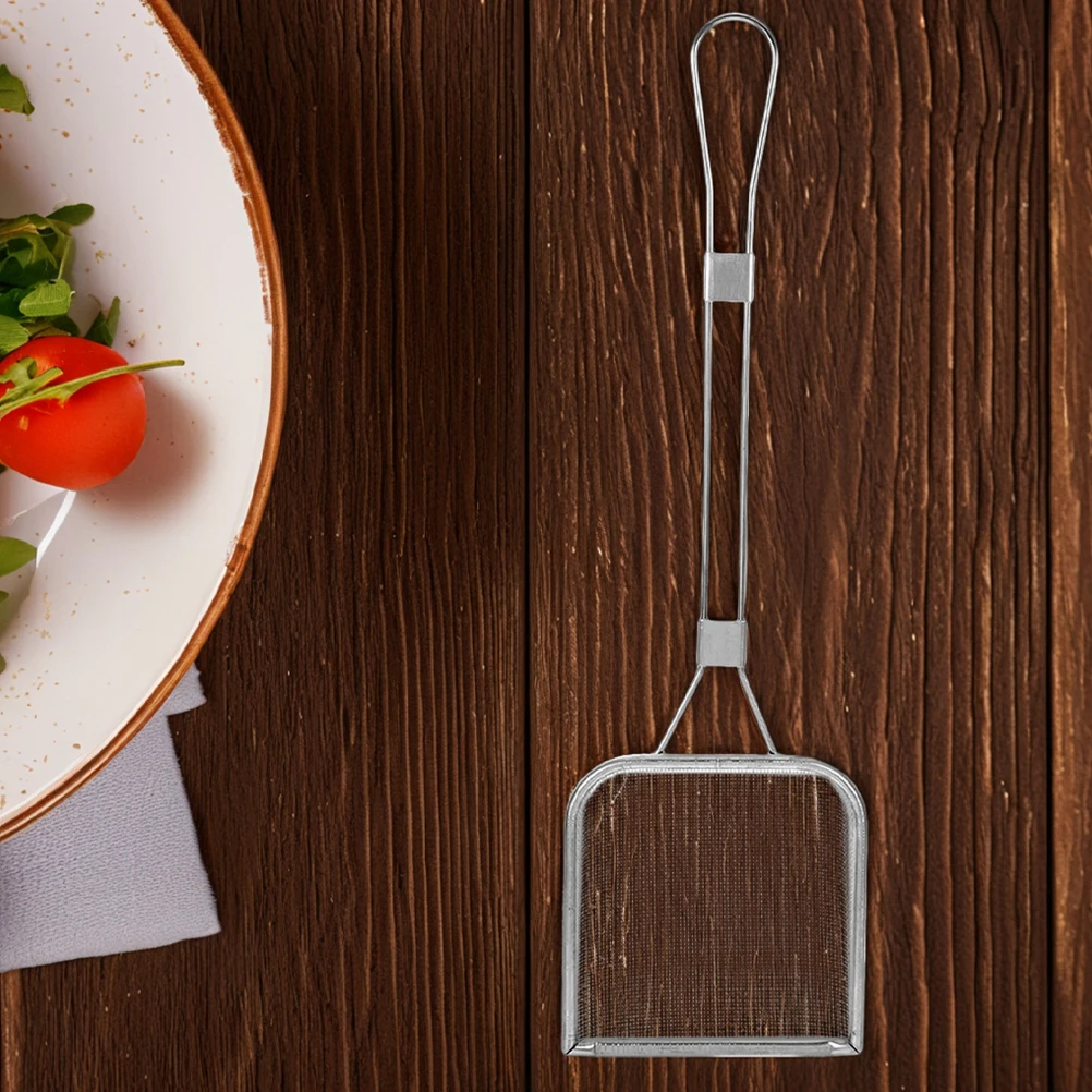 

2pcs Oil Residue Filter Shovel Stainless Steel Fine Mesh Strainer Fryer Spoon Kitchen Tool Colander Ladle Cooking