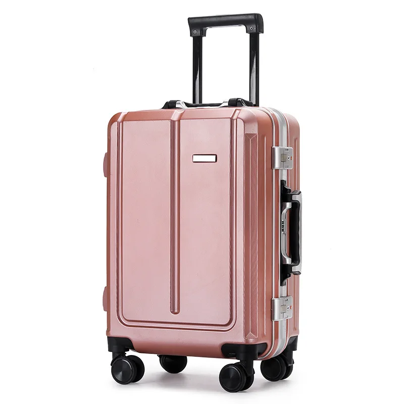 Aluminium Frame Reiskoffers Aanbiedingen Met Wielen Cabine Rollende Bagage Wachtwoord Trolley Bagage Grote Capaciteit Handbagage