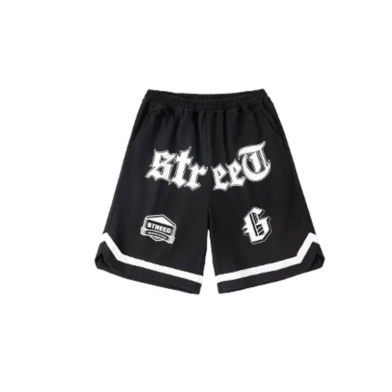 ชาย Hip Hop ชุด Contrast เสื้อยืด Street Dance กางเกงขาสั้นหญิงสีแดงกางเกงเด็ก Streetwear เด็กแจ๊สเสื้อผ้าเครื่องแต่งกาย