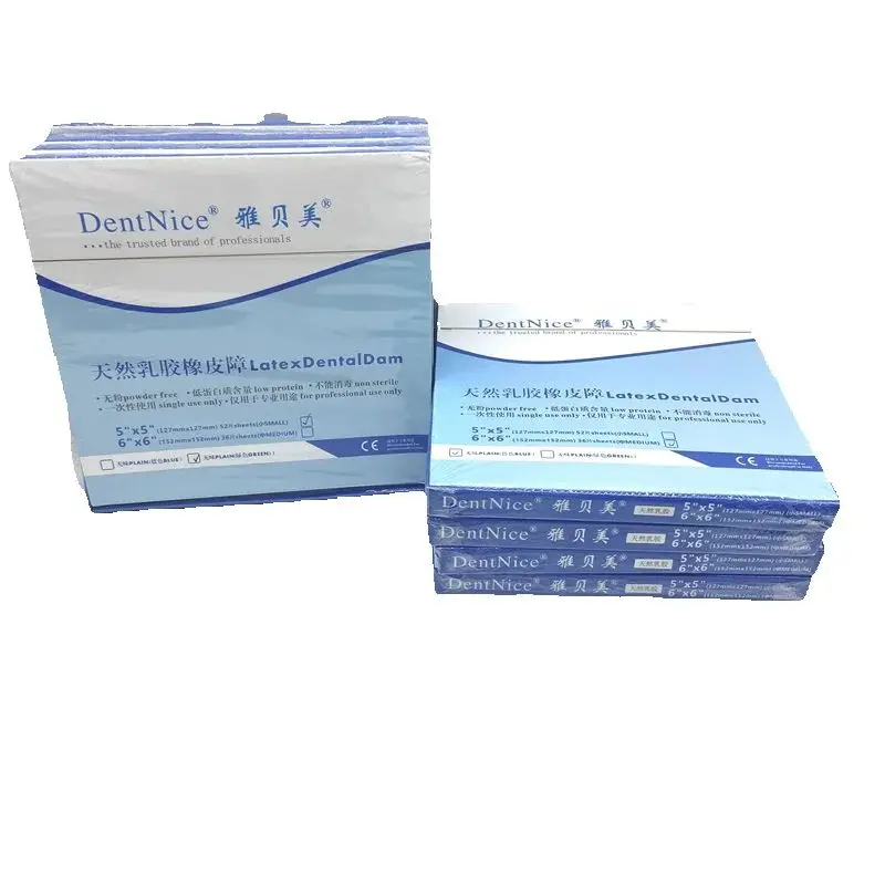 

Сертифицированные CE стоматологические хирургические расходные материалы, латексная стоматологическая плотина 6 x 6 дюймов и 5 x 5 дюймов для взрослых и детей, материал для ухода за полостью рта