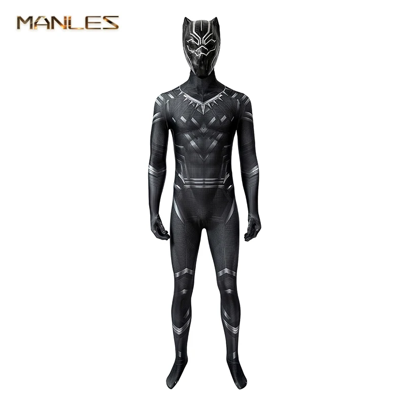 

T'Challa Cosplay Costume Black Panther Cosplay 3D Printed Jumpsuits Movie Captain America3 Civil War Cosplay Superhero Halloween