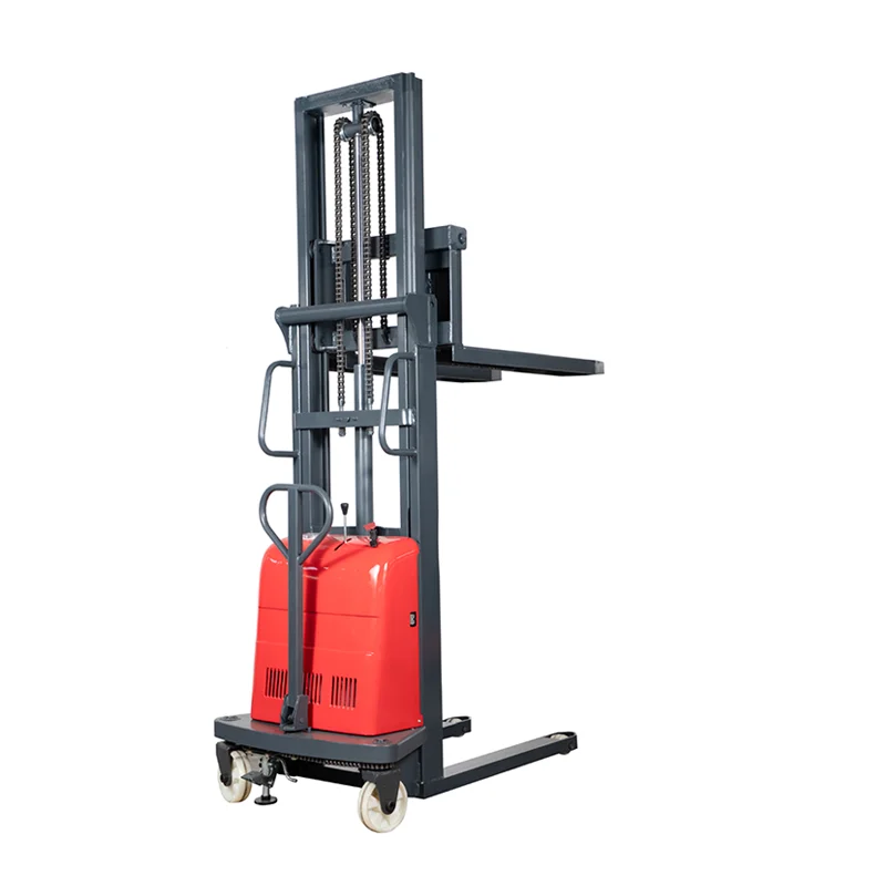 

Battery Forklift Powered 1000kg High Speed Semi Electric Pallet Stacker With Low Price Self Loading