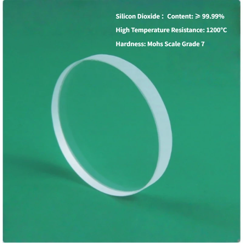 2PCS Round Quartz Viewing Window Glass Sheet - High Temp Resistant (1200°C) | 50/60/70/75mm Sizes