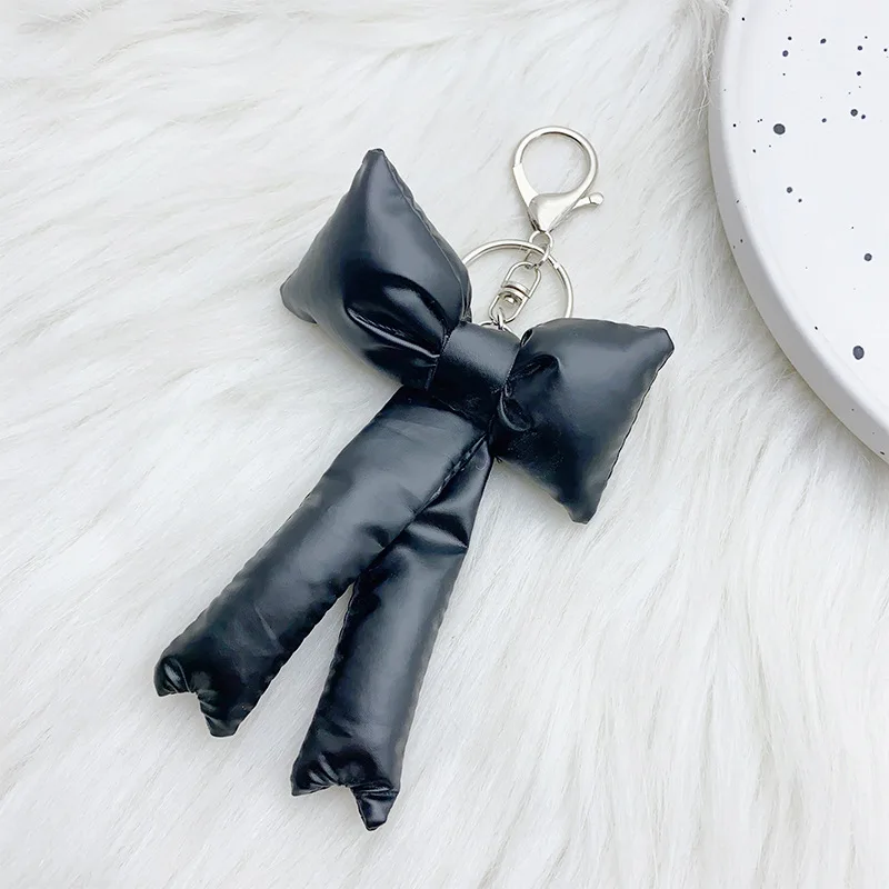 Korea Fashion Big Bow Keychain Cotton Filling Bowknot Key Chains dla kobiet Y2K Bag Charm Pendant Kpop Biżuteria Prezenty Akcesoria