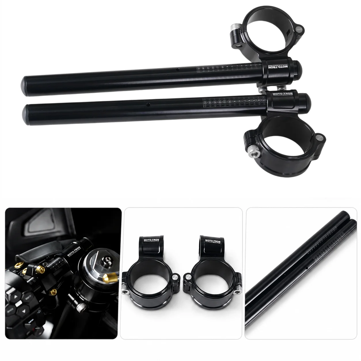 MOTO-TRON Motorcycle CNC  Handlebar Clip On Ons Fork Handle bars Clip ons  For CF MOTO 675SR 2024 2025 2026