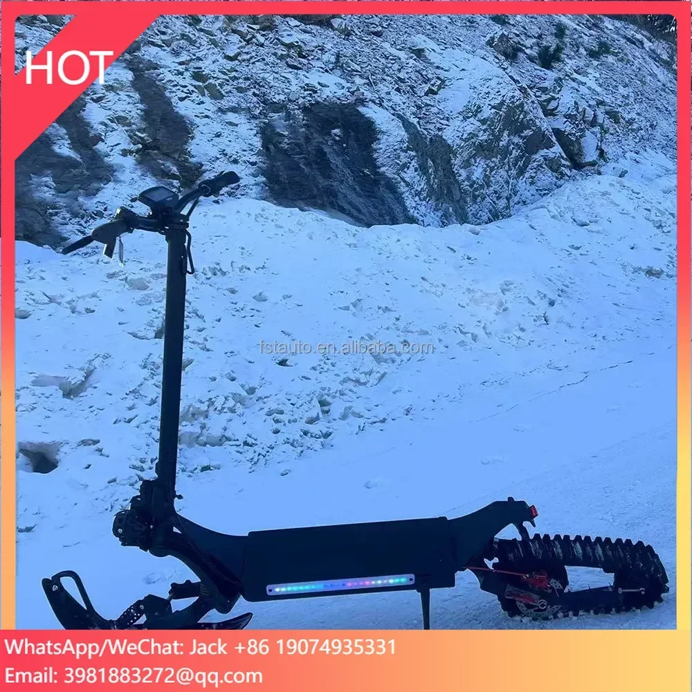

2025New Design Aluminum 48V 60V 2000W Innovative Dual Motor Vehicle Foldable Sled Track Adults Snowmobile Electric Snow Scooter