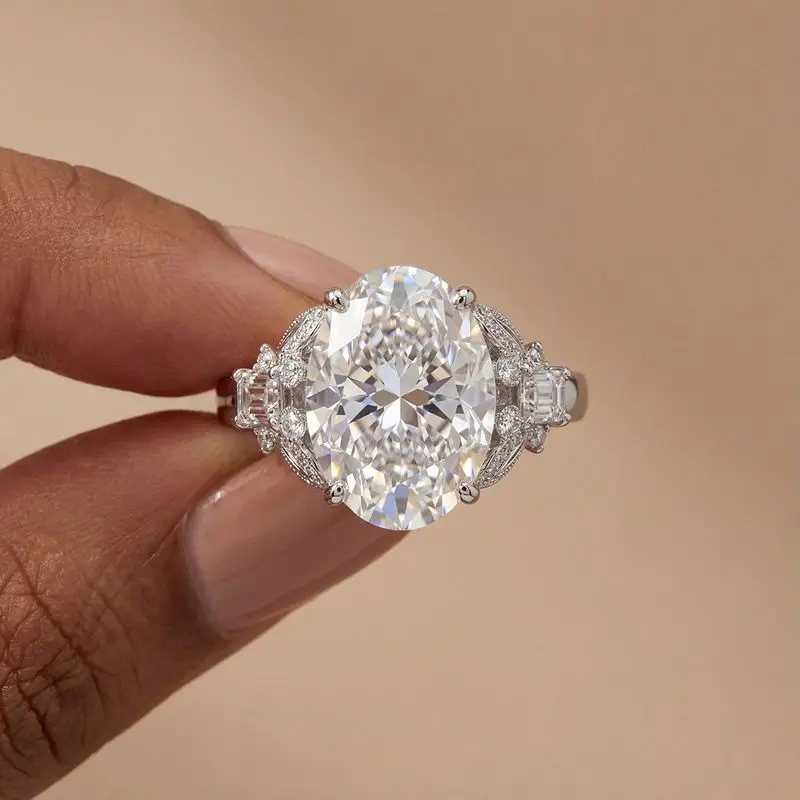 

Trendy Exquisite Butterfly Cubic Zircon Big Rings for Women Silver Colour High Quality Female Accessories Wedding Party Jewelry