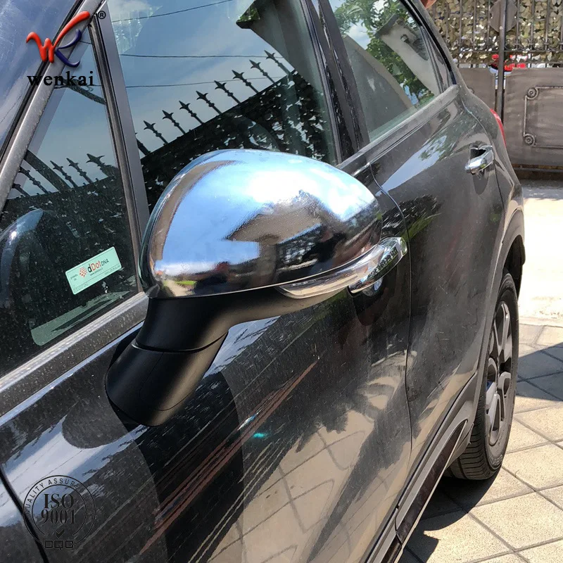 

Side Mirror Cap For Fiat 500X 2015-2020 Glossy Chrome Exterior Rearview Cover Trims Overlay