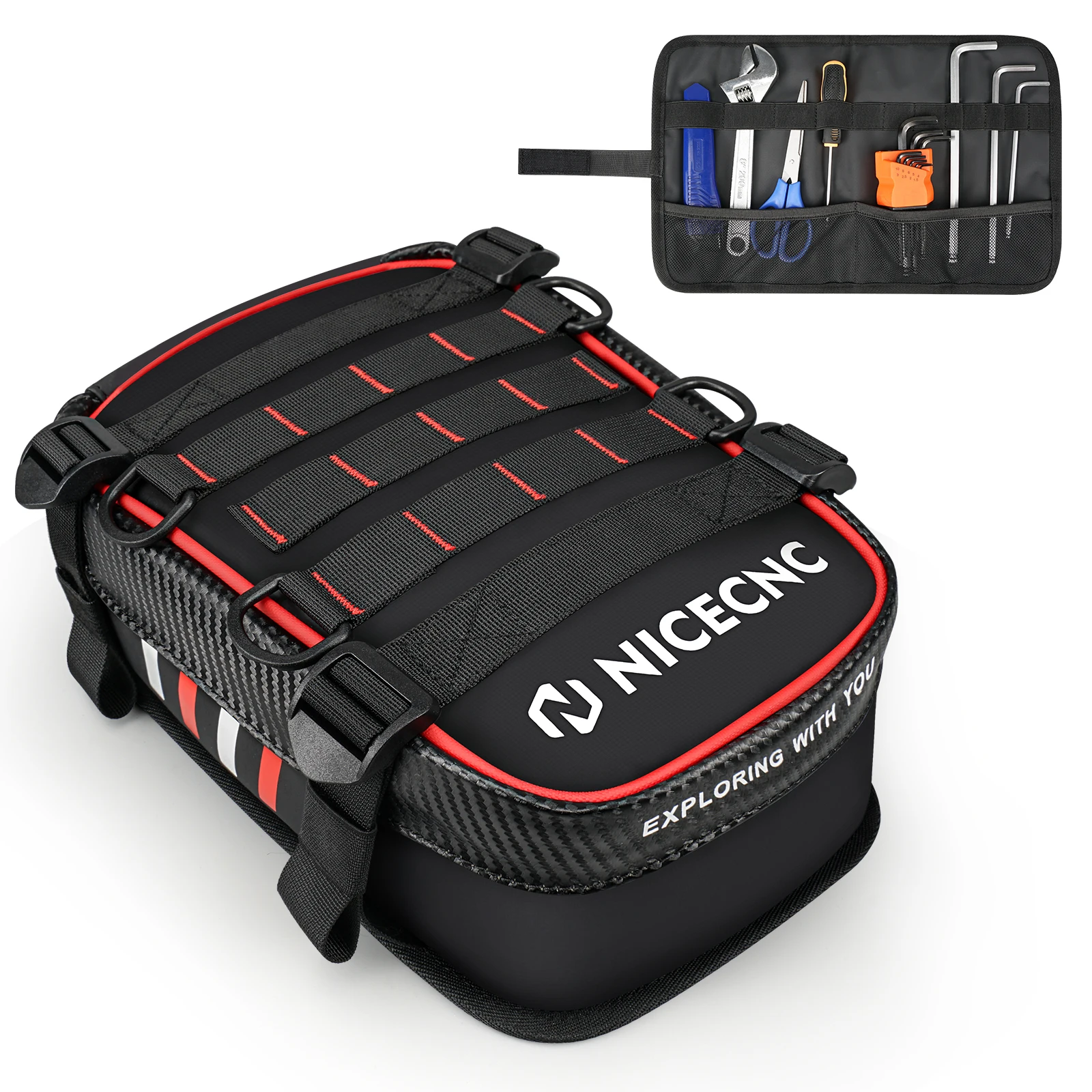 

NICECNC Motorcycle Rear Fender Bag with Tool Roll Pack For KTM 1290 Super Adventure EXC 250 350 Duke Dirt Bike Mudguard Bag