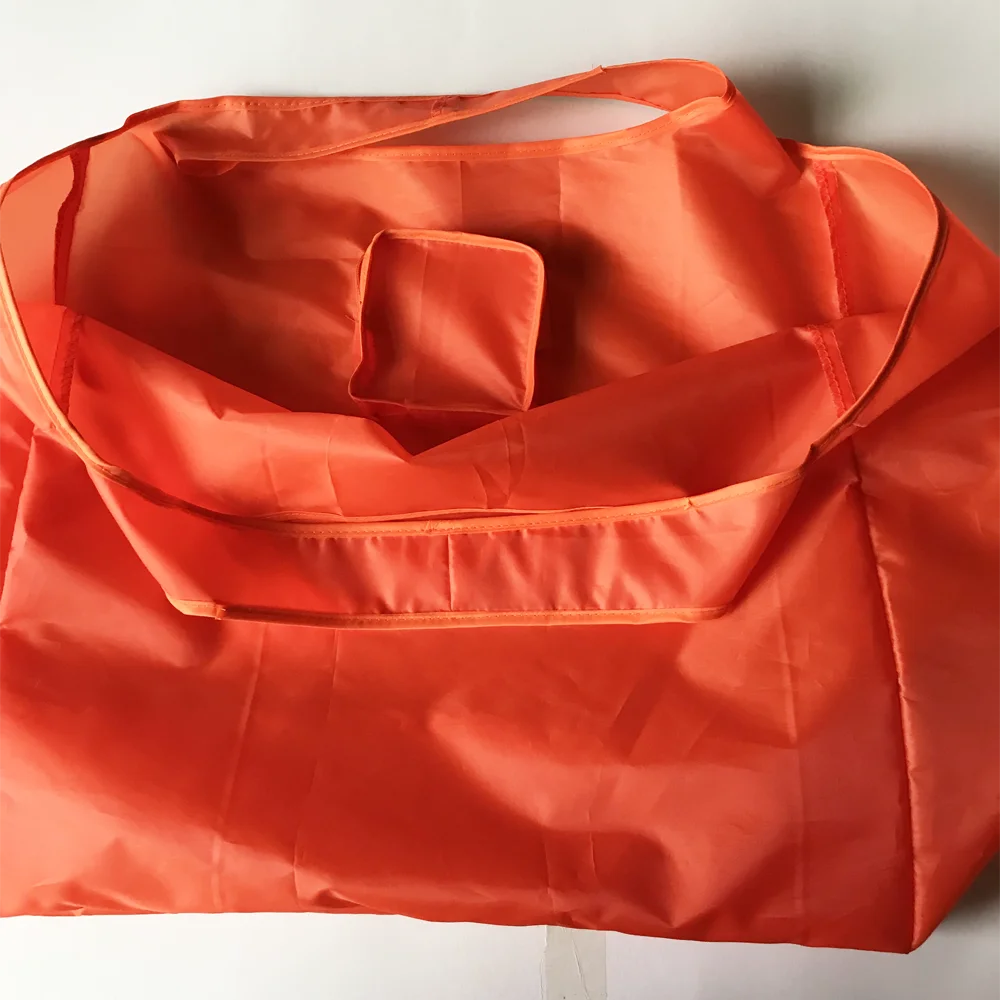 Trendy Large Capacity Folding Storage Bag Portable Polyester Shopping Bag Lightweight Durable Handbag with Custom Print