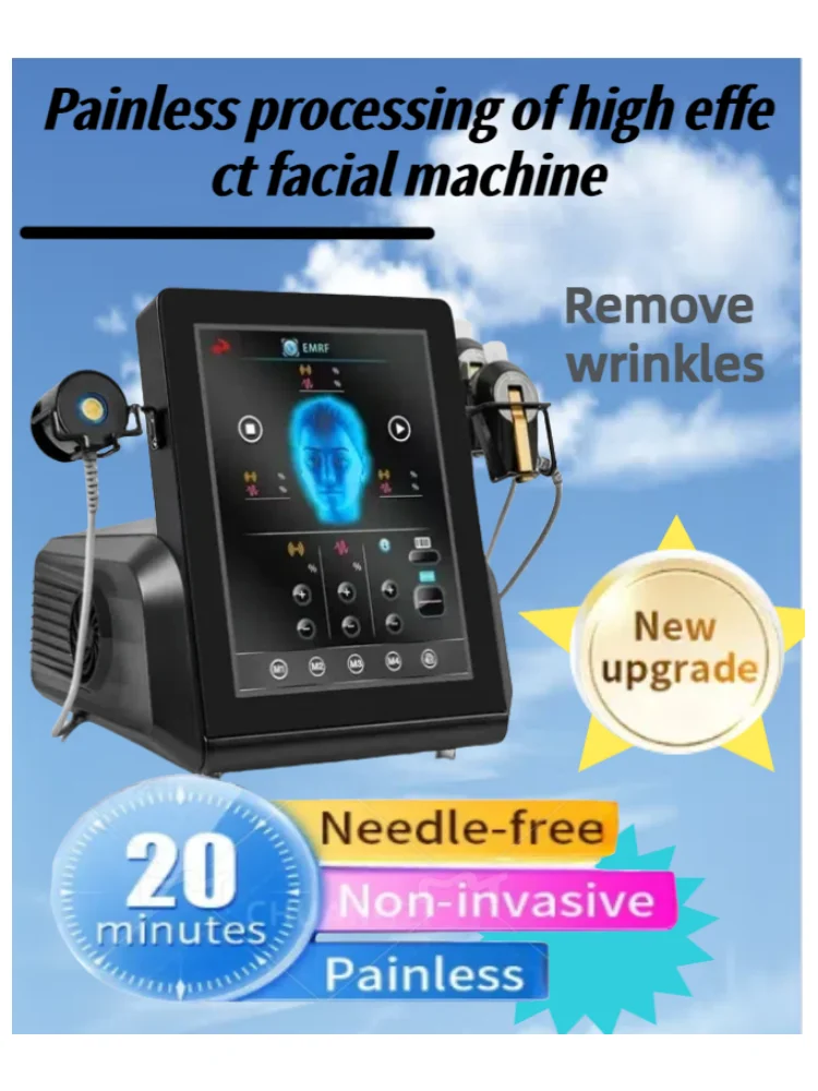 6Handle PE Face Lift Wrinkle Removal Machine Non-invasive EMS Facial Sculpt RF Heat Energy And Strong Pulsed for Skin Tightening