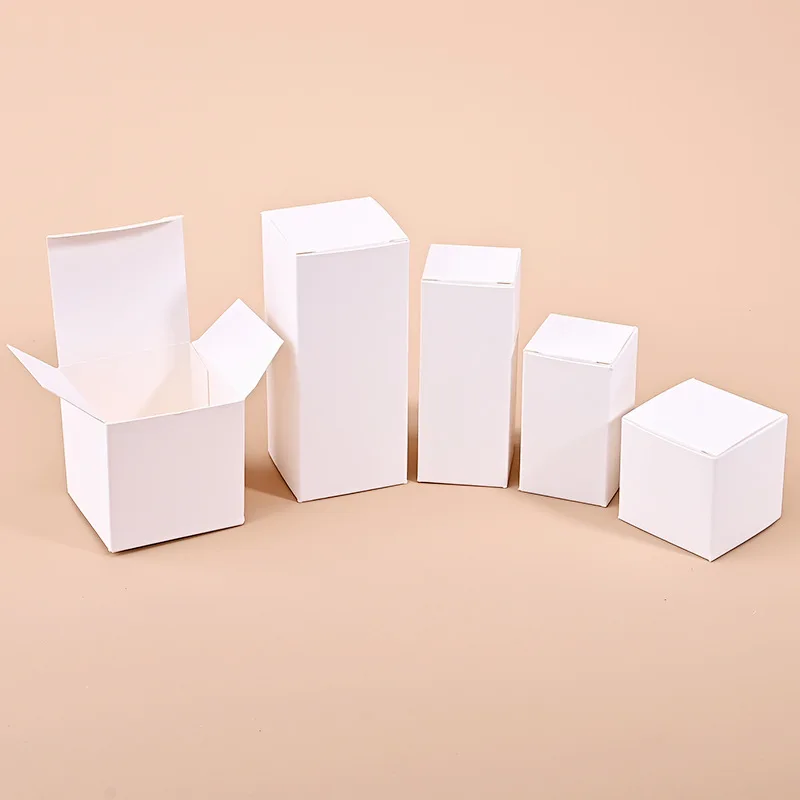 Custom White Cardboard Box In Stock Universal White Small Paper Box Square Blank Box Color Box Digital Electronic Data Pac