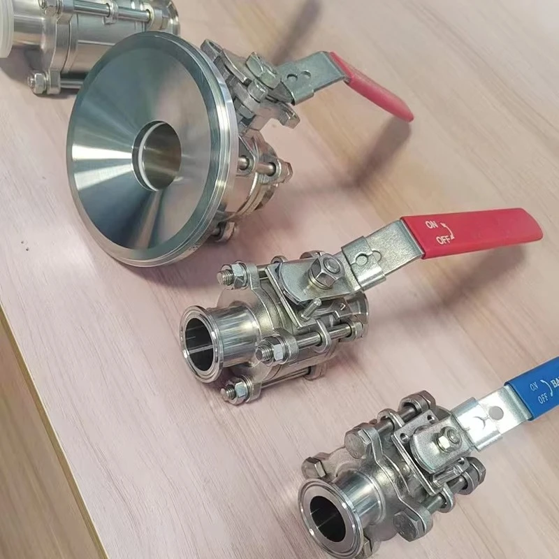 الغذاء الصف جودة عالية الفولاذ المقاوم للصدأ ملحومة ثلاثي المشبك خزان أسفل صمام الخزان الصحي صمام الكرة السفلية