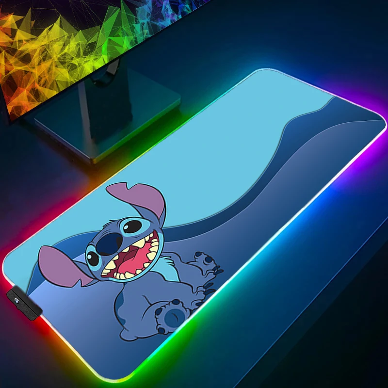 RGB ماوس الوسادة غرزة الخلفية كبيرة eSports عدم الانزلاق جهاز كمبيوتر شخصي ألعاب الألعاب الملحقات LED ماوس لوحة المفاتيح حصيرة مكتبية السجاد #3