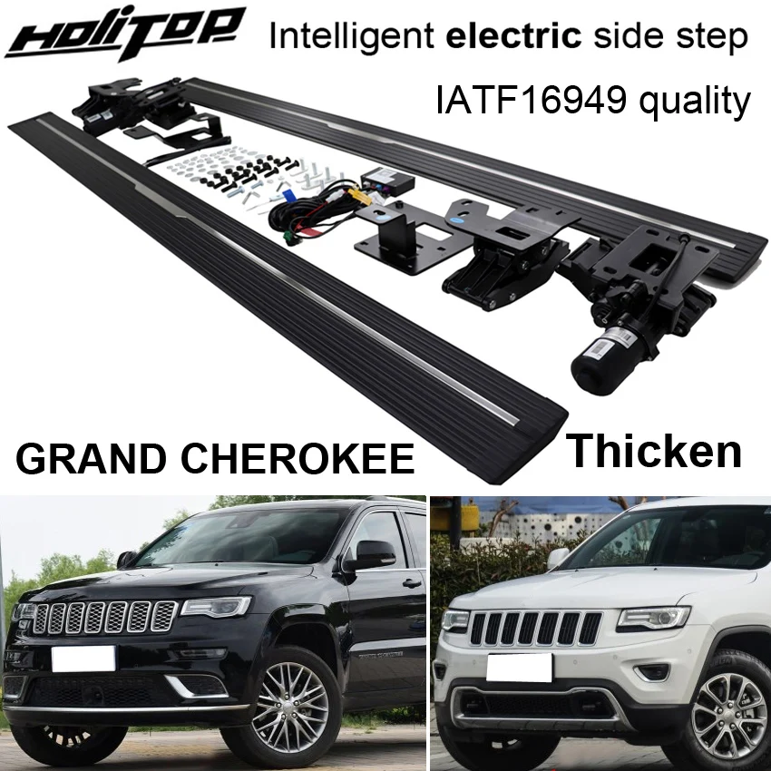 TOP electric running board side step side bar for JEEP GRAND CHEROKEE 2011-2025,Intelligent scalable,Thicken aluminum,load 300kg