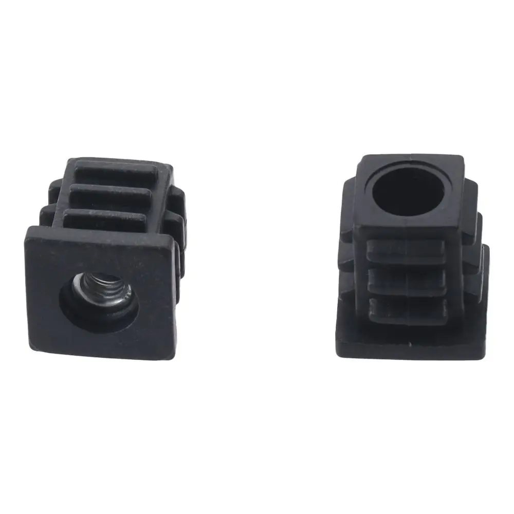 New Square Pipe Plugs Plastic Wihtout M6 Hole Blanking End Caps Balance Adjustable Pipe Tube Outside