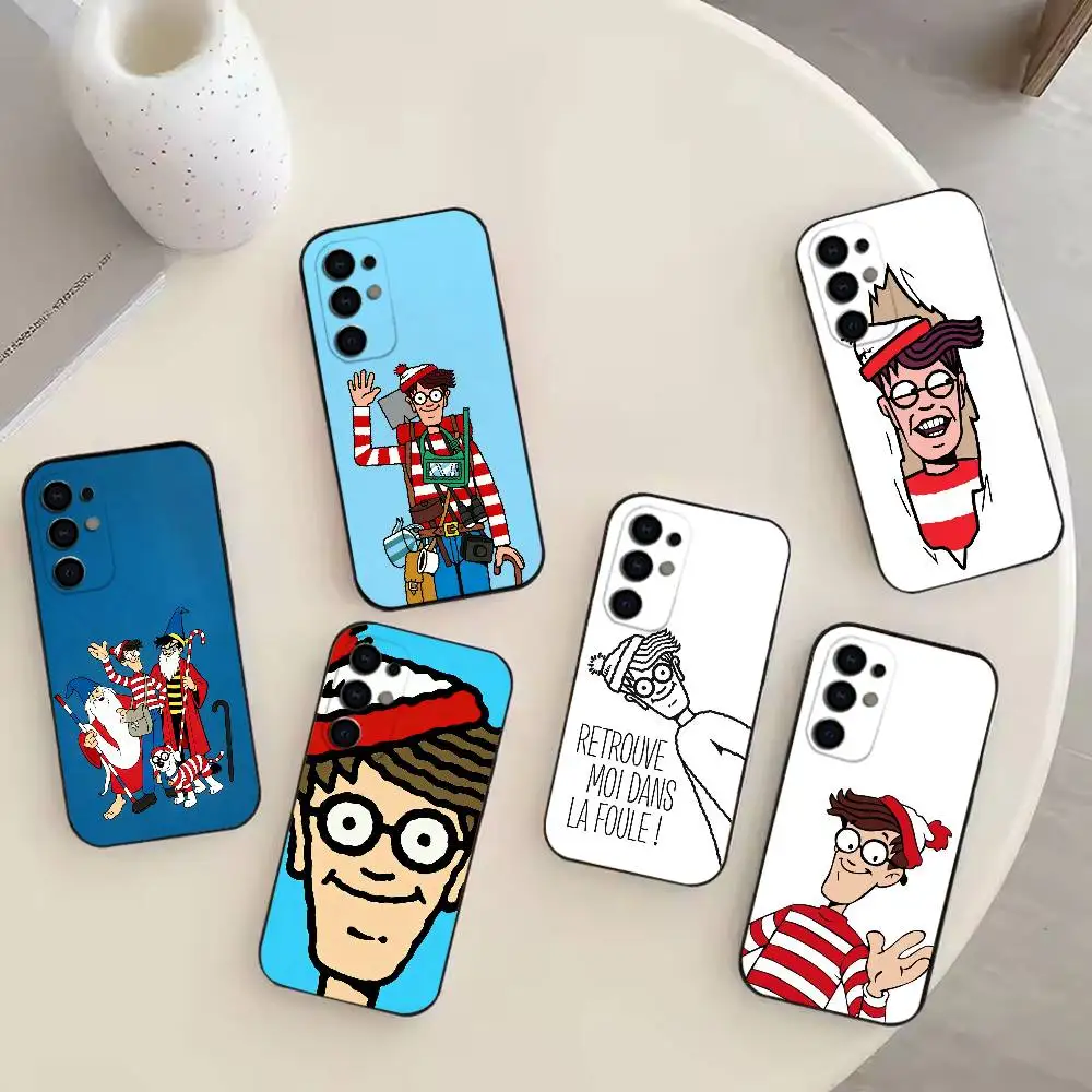

Game w-Wheres WallyS Waldo Phone Case For Samsung S25,S24,S21,S22,S23,S30,Ultra,S20,Plus,Fe,Note,10,9,5G Black Cover