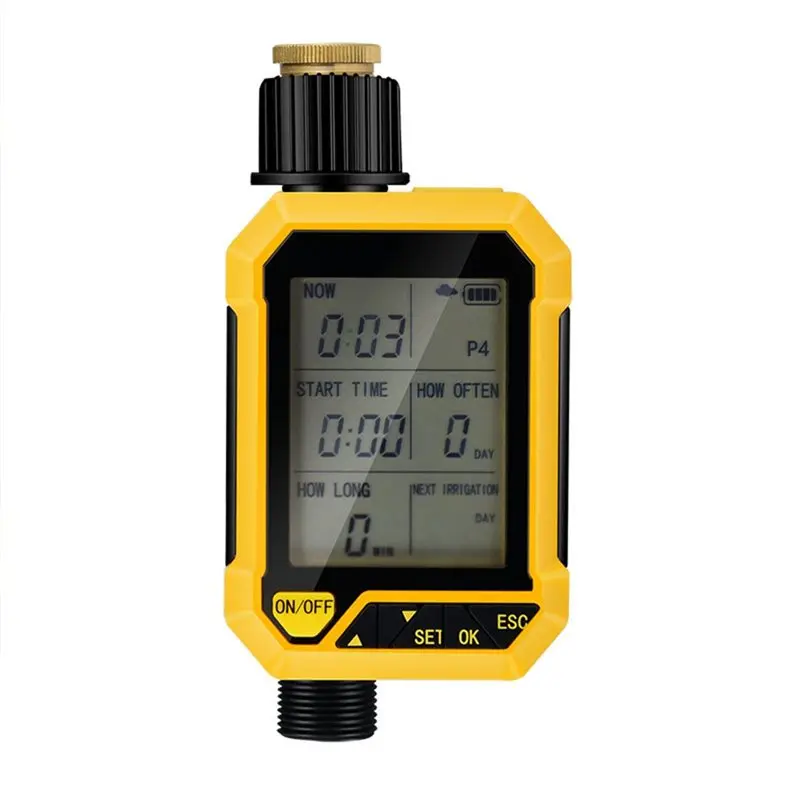 

PHILE-Automatic Irrigation System 1-Way Solar Powered Timing Controller Programmable Water Valve Outdoor Water Timer