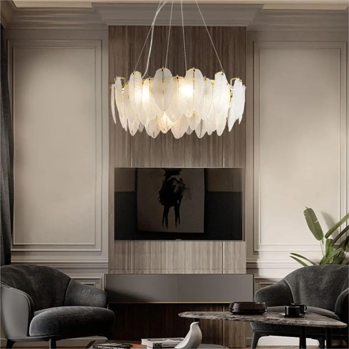 Crystal Glass Pendant Light Gold Modern Luxury Crystal Chandelier Adjustable Cord Ceiling Pendant Lighting Fixture for Kitchen