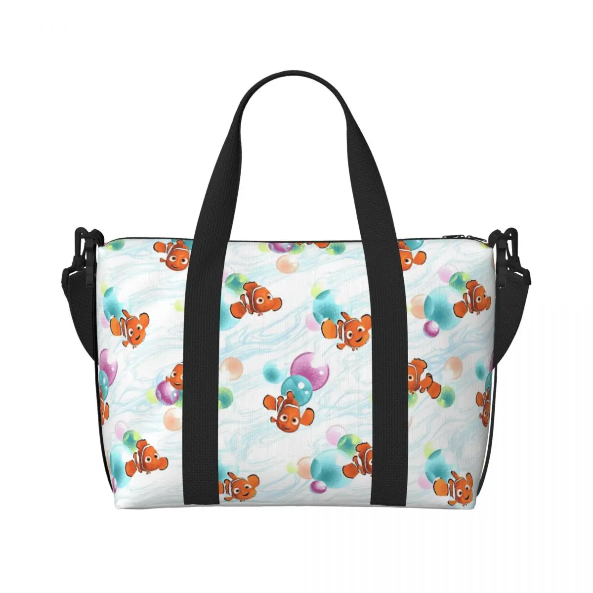 

Сумка для покупок на заказ, сумка для покупок Nemo, женская большая вместительная сумка с рисунком рыбы, тренажерный зал, пляжные дорожные сумки