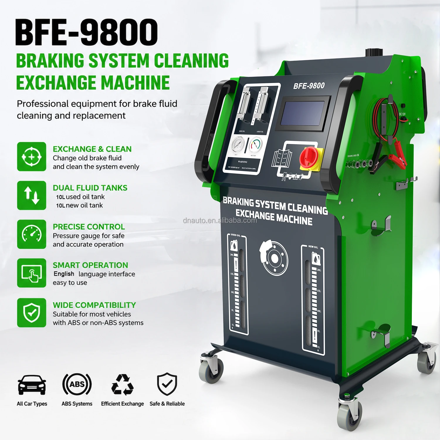 Automabile Brake Oil System Change Machine/ 12V Electric Automatic Brake Fulid Change Equipment With Touch Screen