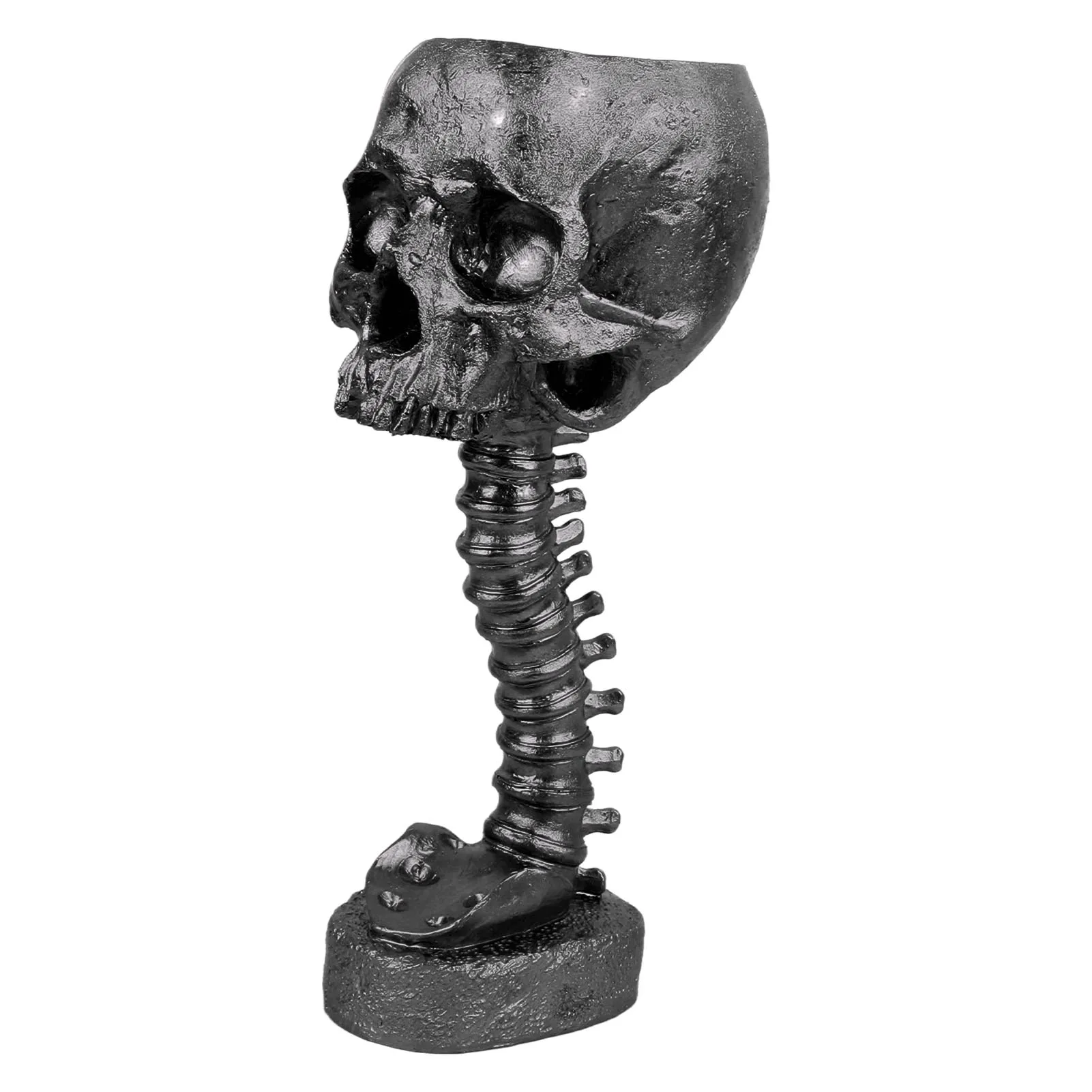 Skull Planter Spine Stand Set Innovative Exquisite Decorative Hand Painted Resin Skeleton Flower Pot For Home Garden