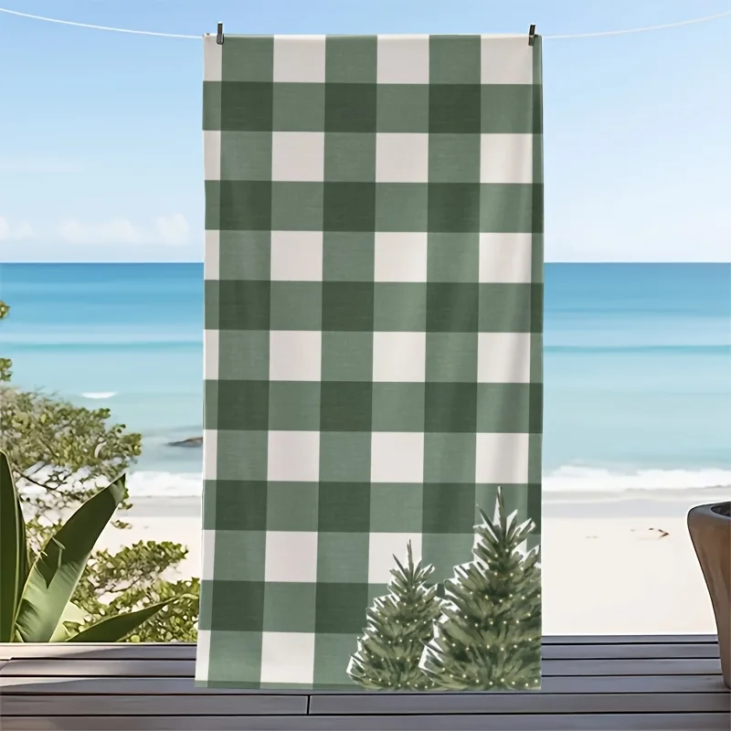 Unexpected Seasonal Beach Towel Unique Snow Design for Couples Anniversary & New Year Celebration