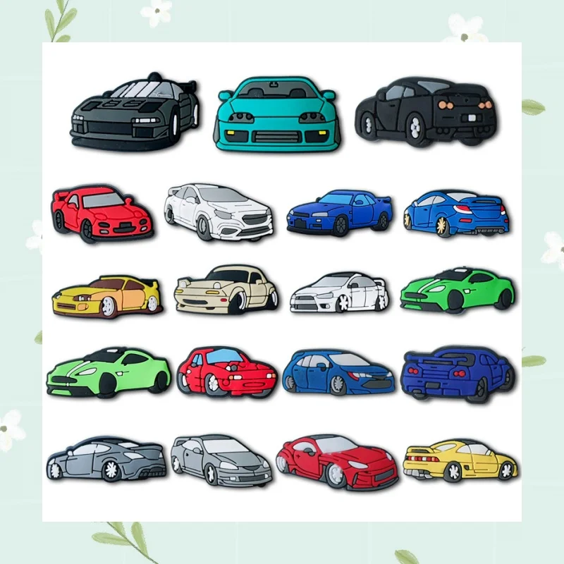 

Mini Cool Car Shoe Charms Funny PVC Cartoon Truck Design Clog Accessories Unisex Kids Cartoon Shoe Decorations