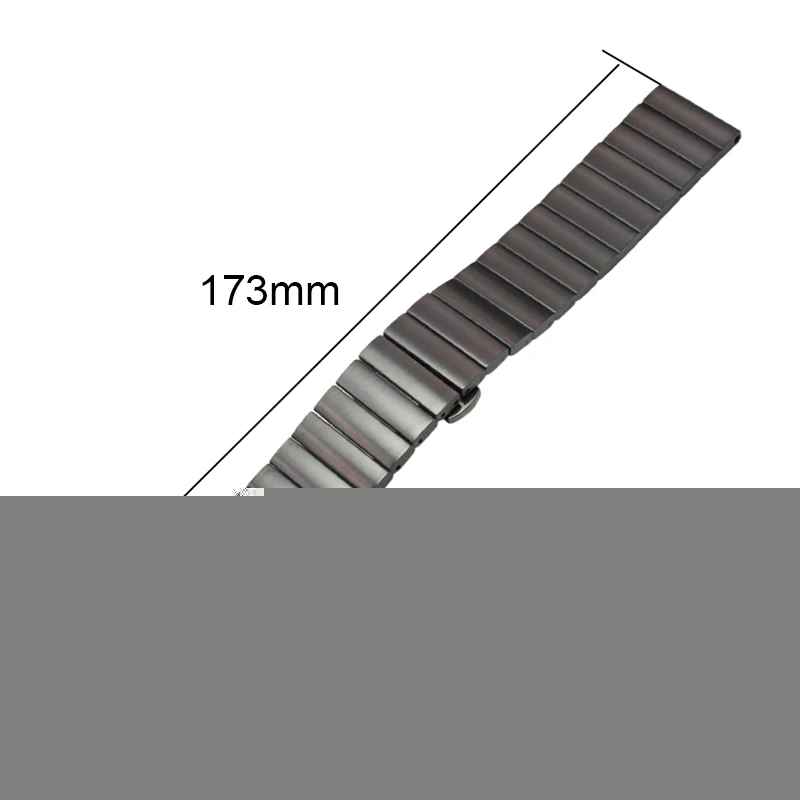 304l Stainless Steel Watchbands Bracelet 16mm 18mm 20mm 22mm Silver Black Solid Metal Watch Band For Galaxy Watch 4 Strap