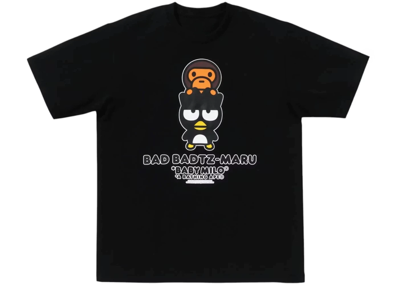 2026 Summer Men's and Women's Pure Cotton T-shirt Parent Child Sanrio Bad Badtz-maru High Quality Comfortable Breathable Ins Y2k