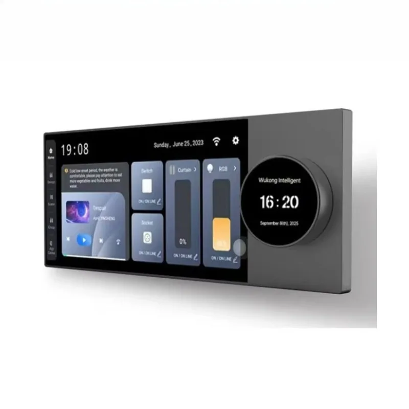 Smart life Tuya smart control panel, wall switch rotation control smart home touch