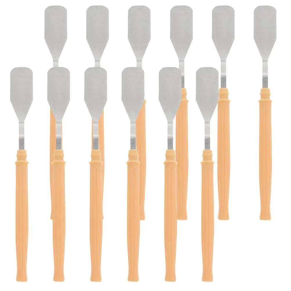 

12 Pcs Palette Knife Slim Paint Tools Spatula Painting Scrapers Color Mixer Stainless Steel Canvas Drawing Tool Oil Paint