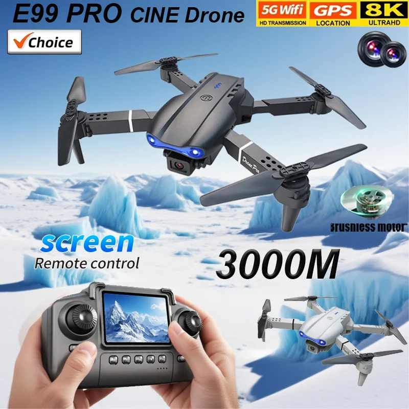 

E99 Pro Drone Screen Remote Control Quadcopter Remote Four Axis Aircraft 8K HD Photography UAV Altitude Fixation Helicopter Toys