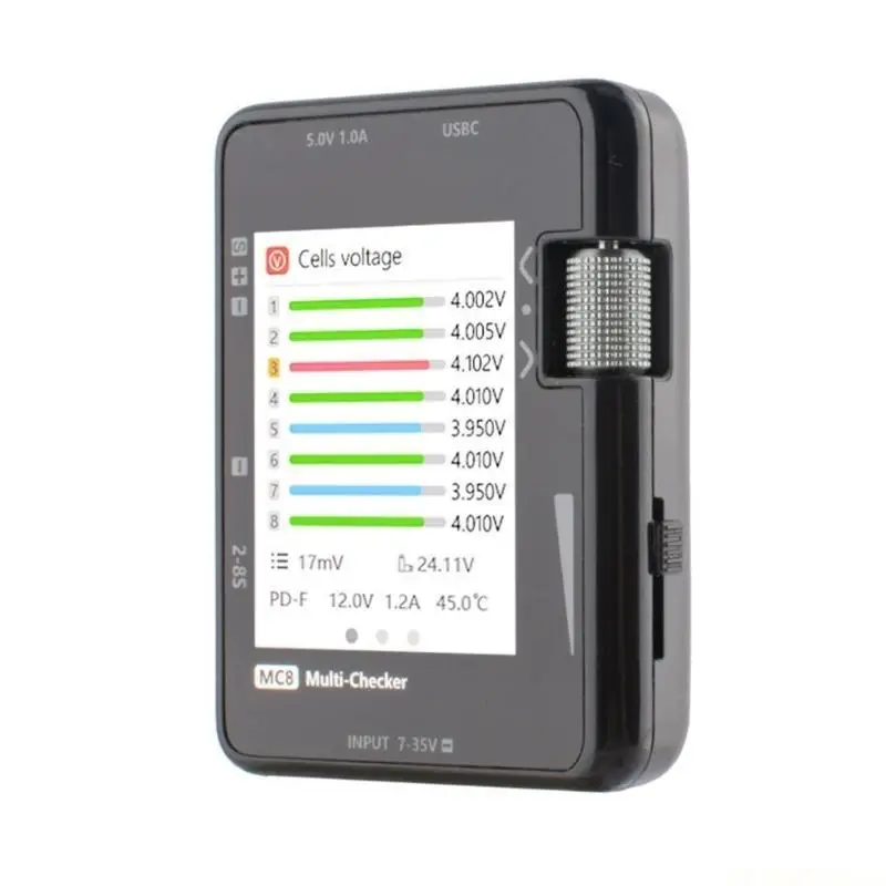 E56B MC8 Mini Size Cell Checker Display Tester Battery Multifunction Checker Balancers 32 Bit PWM Output PPM SBUS