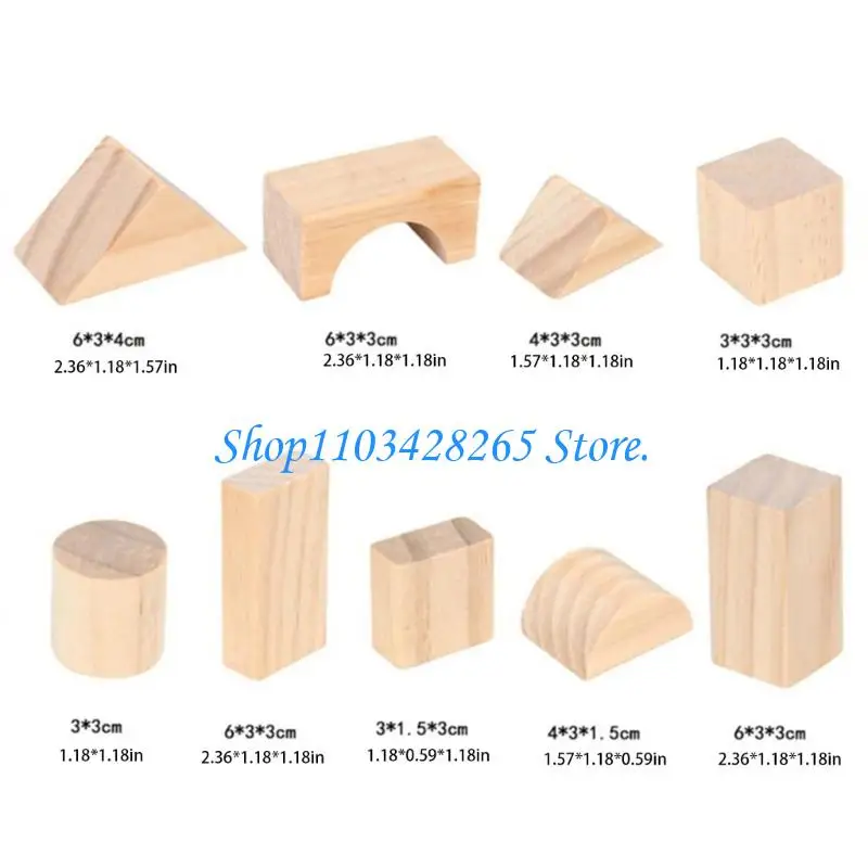 مجموعة أشكال التعلم للأحجار الخشبية الآمنة 100PC