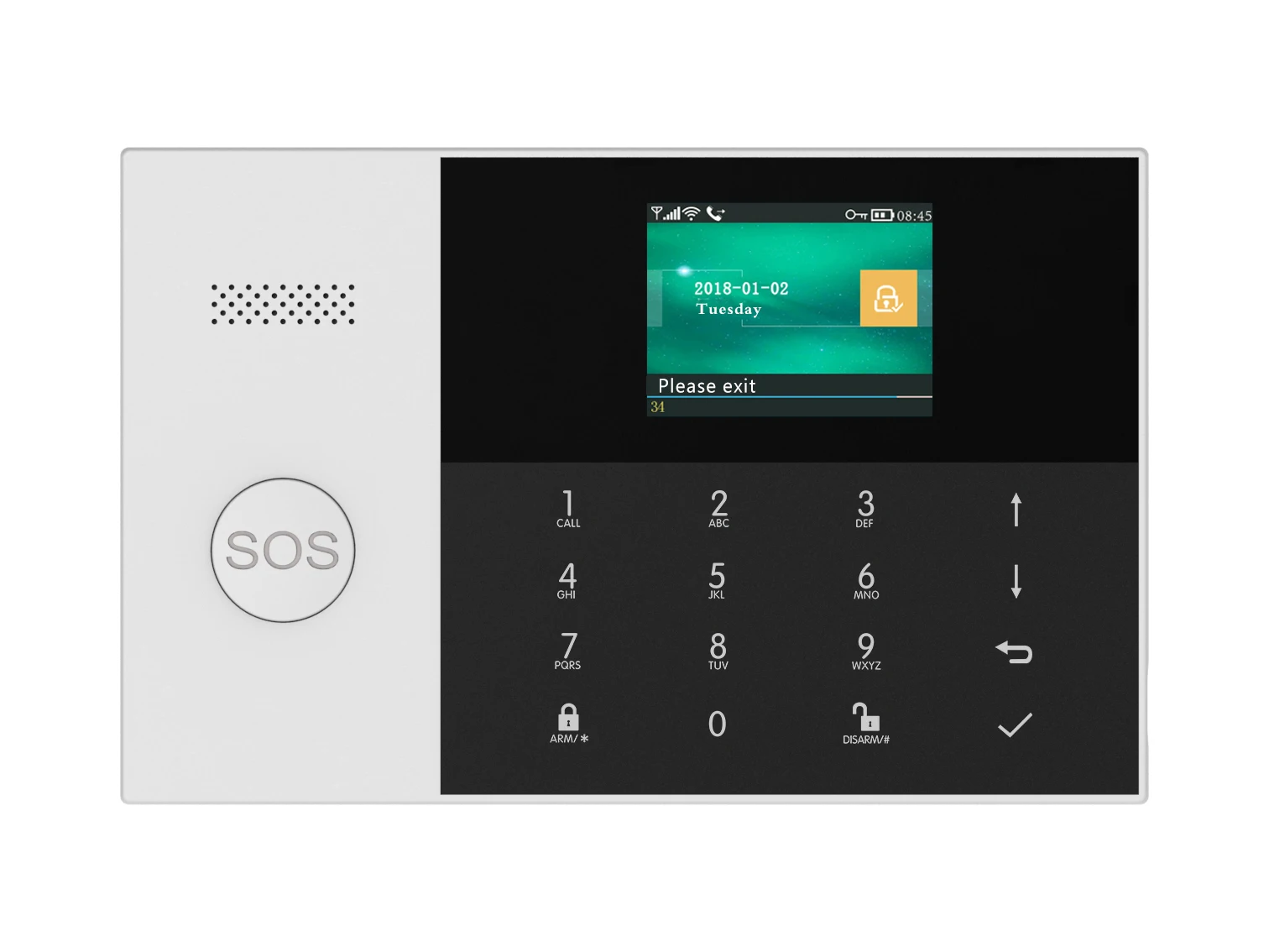 2.4Inch Tuya Smart Life  WIFI+GSM/4G  Burglar Alarm System Touch Keypad Home Security Alarm Sensor Motion Detector