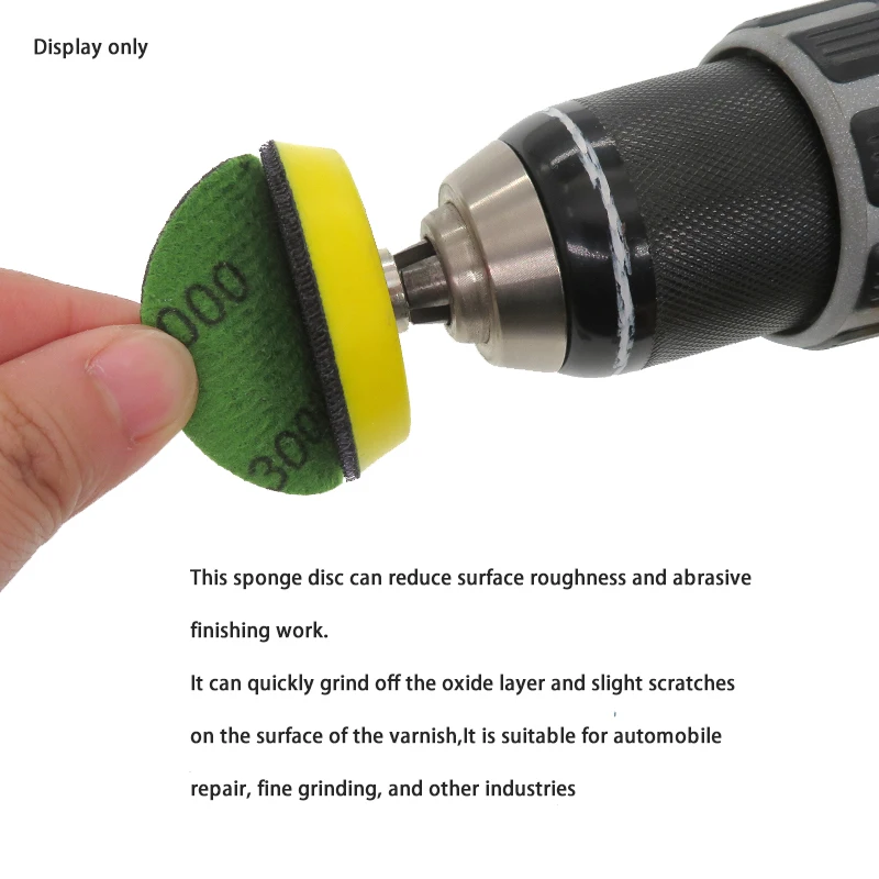 20 Chiếc 2Inch Bọt Biển Chà Nhám Đĩa 50Mm Giấy Nhám Móc Và Vòng Để Đánh Bóng & Xay 998A