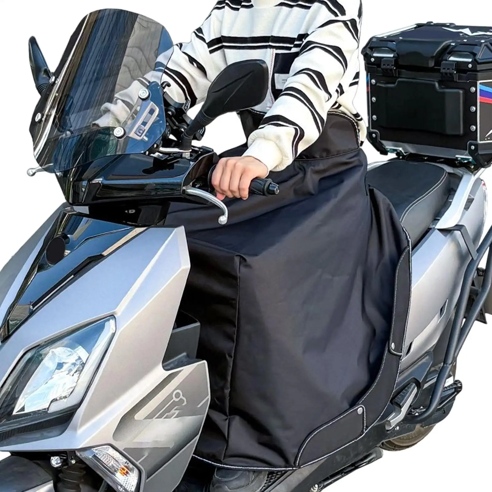 

Winter Scooter Blanket Motorcycle Windshield Wind Guard Scooter Apron Reflective Electric Scooter Leg Cover for Cycling
