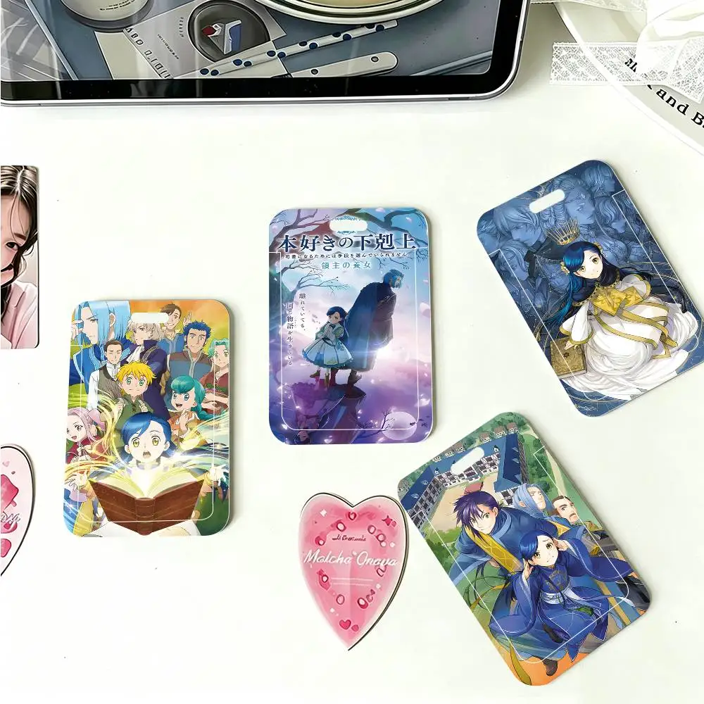 1pc Honzuki No Gekokujou ID Card Sleeve School Card Access ID Card Bus Meal Card Protective Sleeve Easy Push