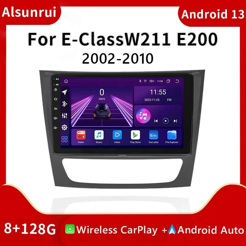 

9'Car android 13 Car Radio For Mercedes Benz E-class 11 W211 E200 E220 E300 e350 E240 E280 CLSCLASS W219 Multimedia Stereo Audio