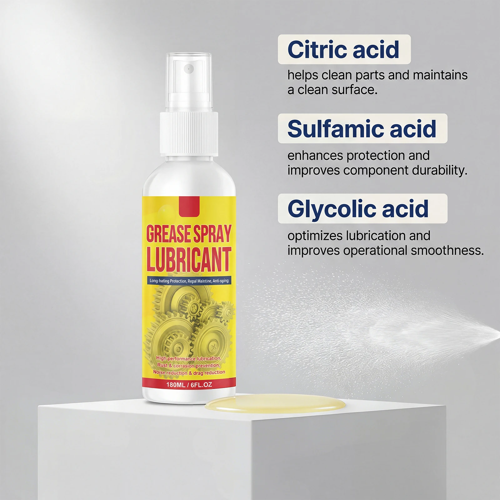 6.1oz Anti-Corrosion Spray Fast-Acting Anti-Rust Lubricant Spray & Rust Remover for Eliminates Grease Contaminants and Corrosion