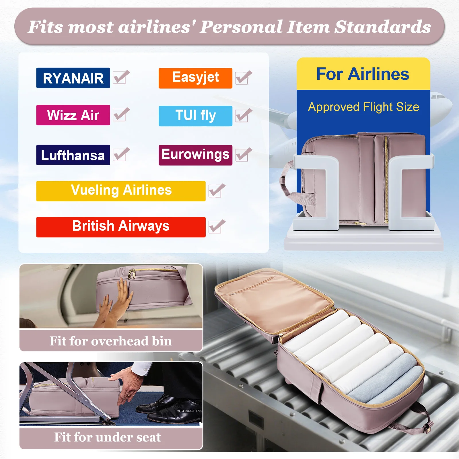 حقيبة ظهر نسائية، حقيبة ظهر عصرية خفيفة الوزن للسفر، حقيبة كمبيوتر للكلية للفتيات، هدايا للنساء، حقيبة ظهر تنفيذية #2