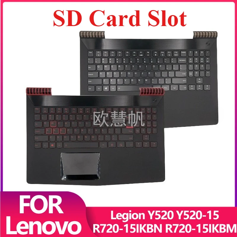 

T Laptop US Backlit Keyboard Case for Legion Y520 Y520-15 R720-15IKBN R720-15IKBM Palmrest Keyboard with Backlit Red/Black