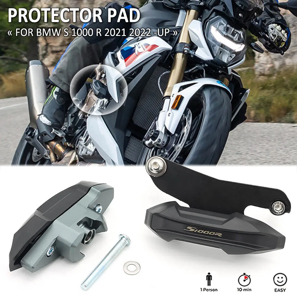 NEW For BMW S1000R 2021 2022 Motorcycle Frame Sliders Pad Protector Guard Anti-Fall Glue Falling Protection Pads Set 2018-2020