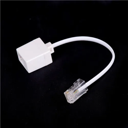 Phone Adapter Converter Cable, RJ45 8P8C Male Ethernet to RJ11 6P4C Female F/M