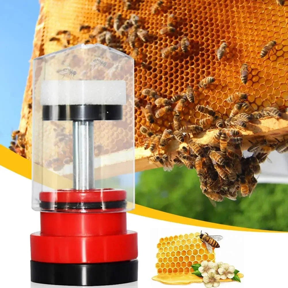 

2PCS Queen Bee Marker Bottle With Plunger Plush Marker Tube Bee Queen Marking Catcher Cage Queen Bee Catcher Beekeeping Tools