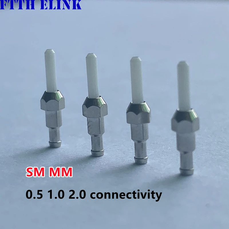 플랜지가 있는 LC MU 광섬유 커넥터용 세라믹 LC 페룰, SM 0.5 1.0 MM 2.0 연결, 거치대 무료 배송, 1000 개