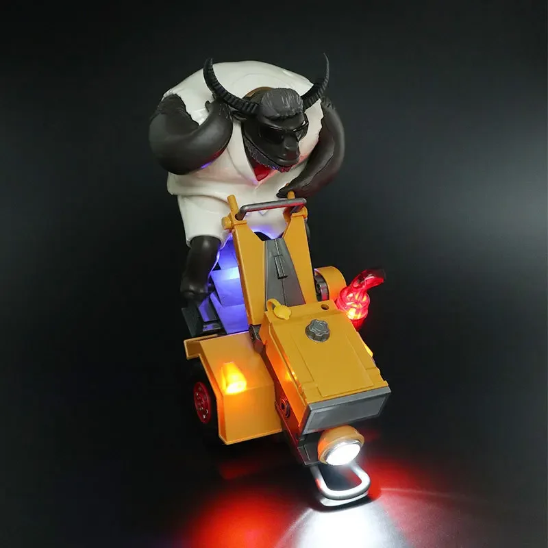 Trattori elettronici con luci colorate a LED musica guida bovini rotazione a 360 ° animale elettrico giocattolo universale per auto acrobatica per bambini