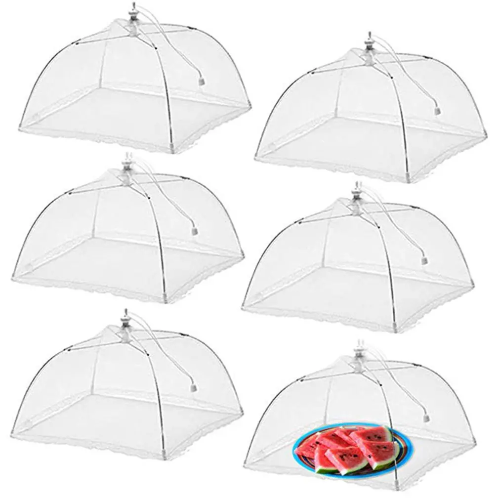 NEW Foldable Household Food Umbrella Washable Mesh Food Lid Picnic Barbecue Party Anti Fly Mosquito Net Tent Kitchen Gadgets