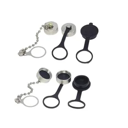 1/2/5Pcs GX12 GX16 GX20 Aviation Circular Plug Socket Waterproof Dust Cap Welding Cable Connectors Rubber Metal Protective Cover